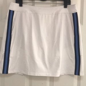 Ralph Lauren White Skort with Blue Stripes